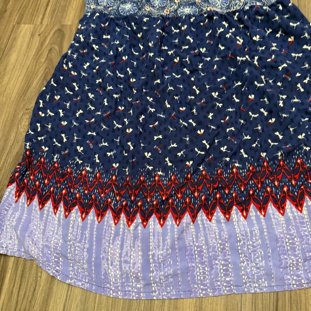 Akkriti women sz M Vibrant Navy and Red Patterned Dress - Picture 9 of 13